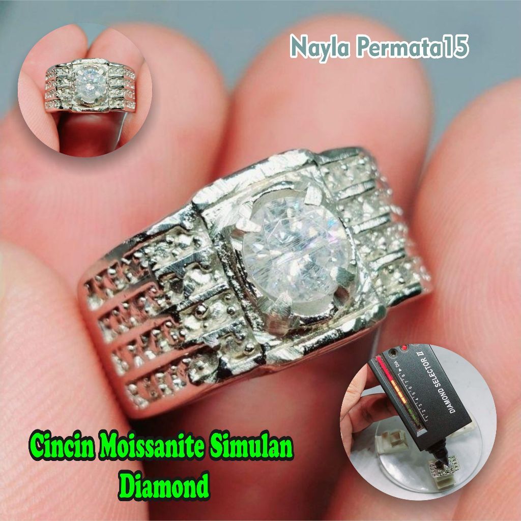cincin moissanite simulan diamond / berlian moissanite