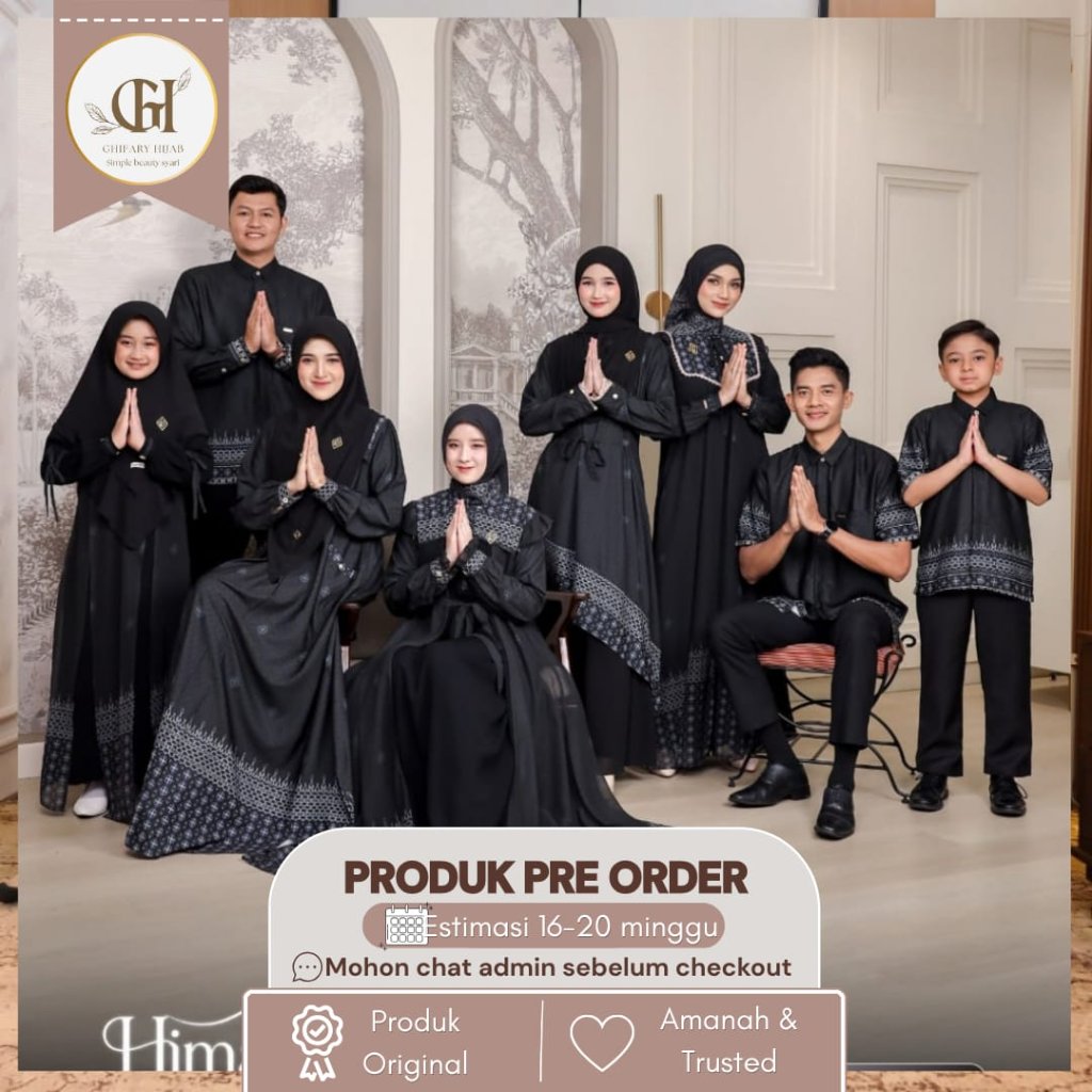 Himalaya sarimbit lebaran 2027 by Emka hijab OPEN PRE ORDER (READY JANUARI 2027) Family set couple k