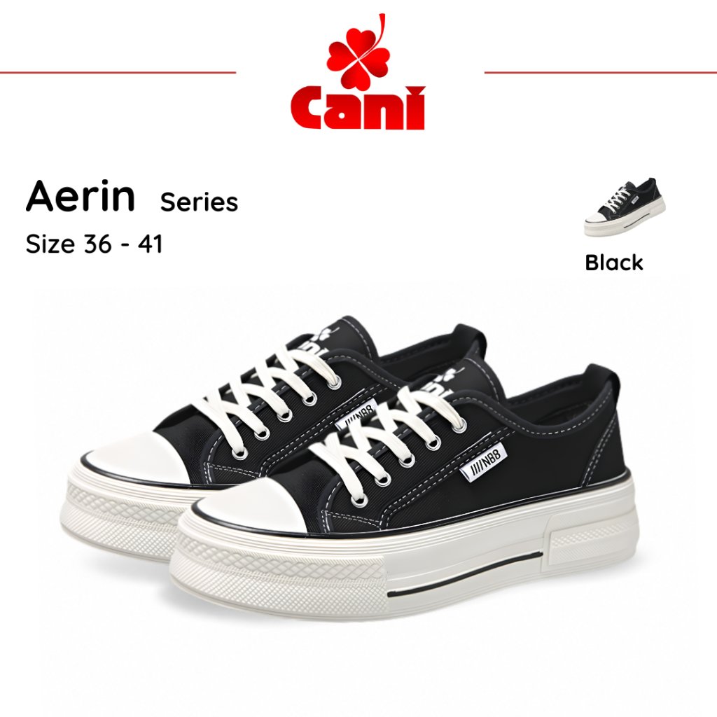 Cani Aerin Sepatu Wanita | Sneakers Kanvas Bertali Casual Korean Style Kekinian Sepatu Sekolah 9178