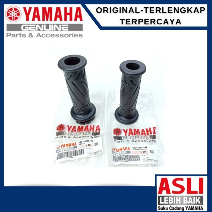 HANDGRIP KANAN KIRI  XEON KARBU 125 100% ORIGINAL YAMAHA (44D-F6240-00 44D-F6241-00)