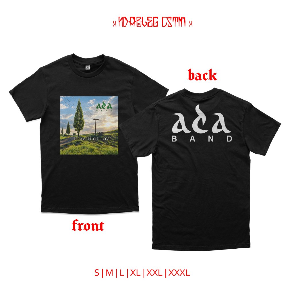 Kaos musik ada band combed 24s tshirt ada band