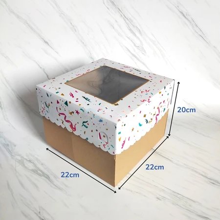 Dus Kotak Packaging Kue Tart 22 x 22 x 20cm