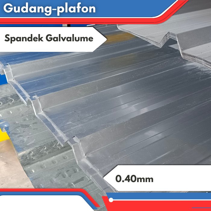 Spandek Galvalum / Spandek 0,40 mm / Tidak full / Atap Galvalum / Spandek polos