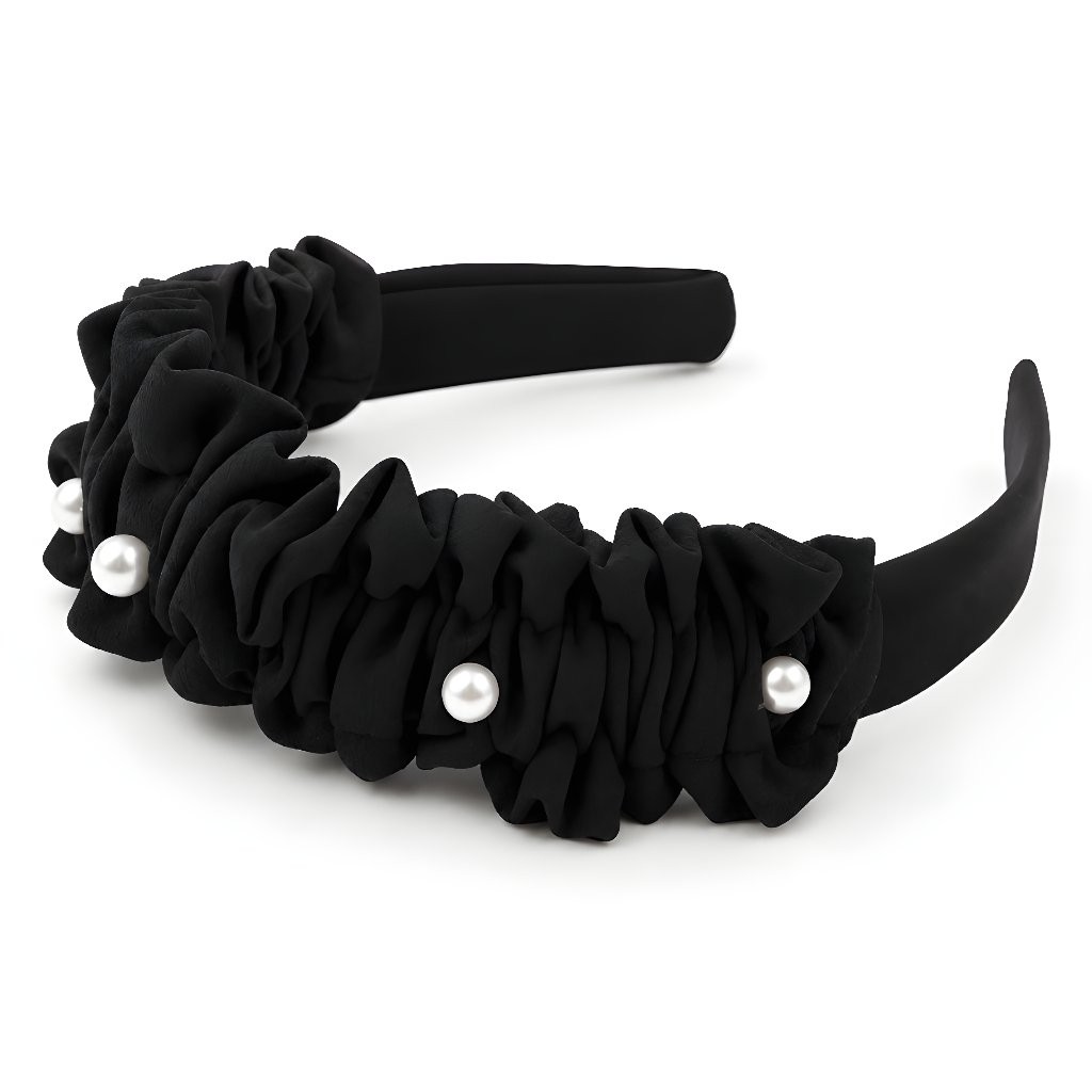 Bando Nagita Bandana Mutiara Bando Scrunchie Mutiara Korea Style Headband Bando Viral Gaya Korea