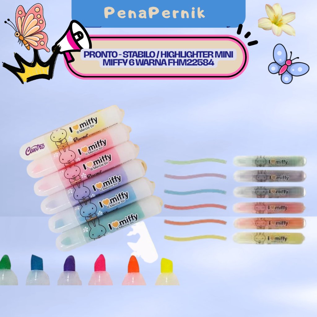PRONTO - STABILO / HIGHLIGHTER MINI MIFFY 6 WARNA FHM22584