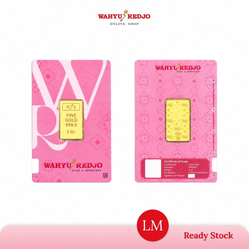 WAHYU REDJO - LM LOGAM MULIA EMAS WAHYU REDJO 5 GRAM EMAS MURNI 999.9 KEMASAN PRESS TERBARU