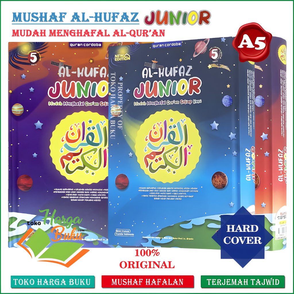Foto Mushaf Hafalan Al-Quran Al-HUFAZ JUNIOR A5 HC TERJEMAH Quran Anak FULL COLOR 5 Blok Warna - CORDOBA