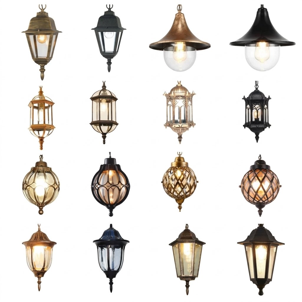 LAMPU GANTUNG OUTDOOR KLASIK ANTIK HITAM TERAS PENDANT LAMP