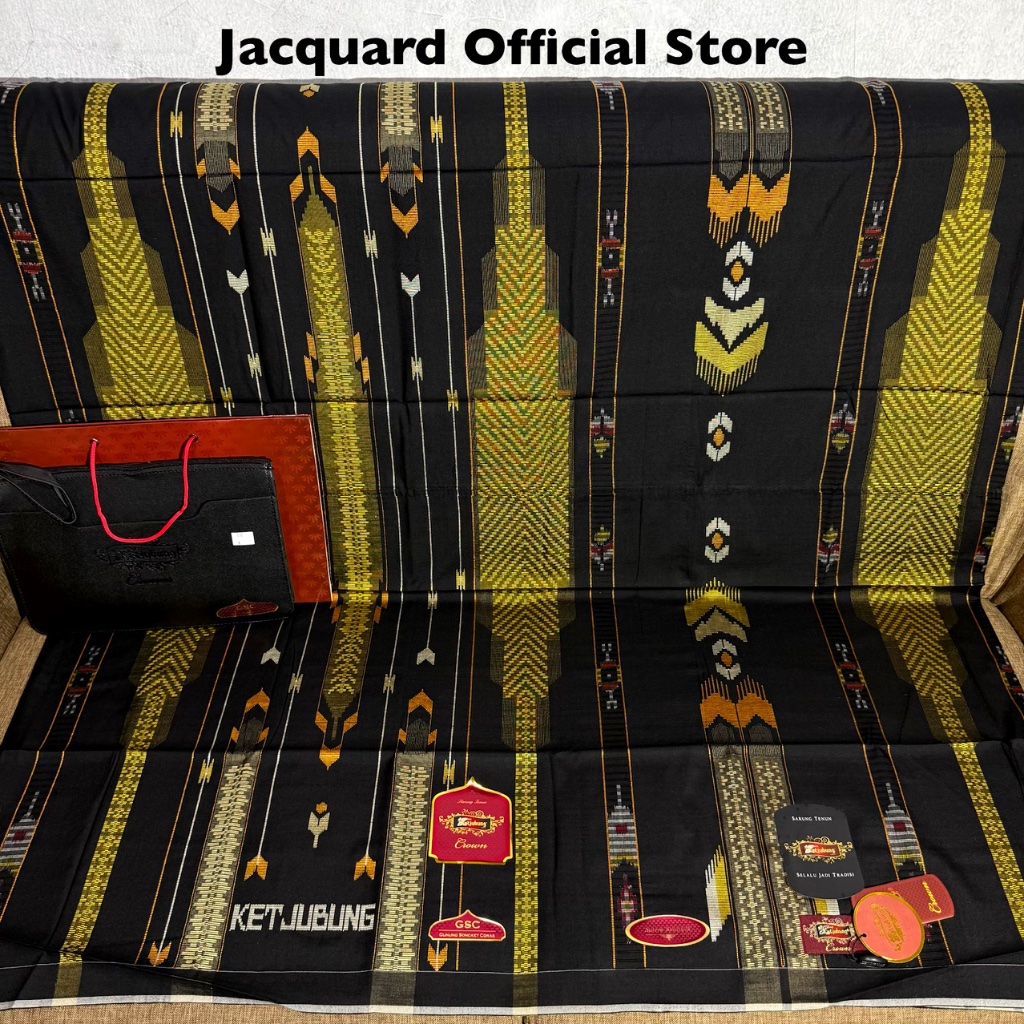 Sarung Ketjubung CROWN Full Sutera Spunsilk GSC Gunung Songket Corak | Ketjubung Crown Full Sutra