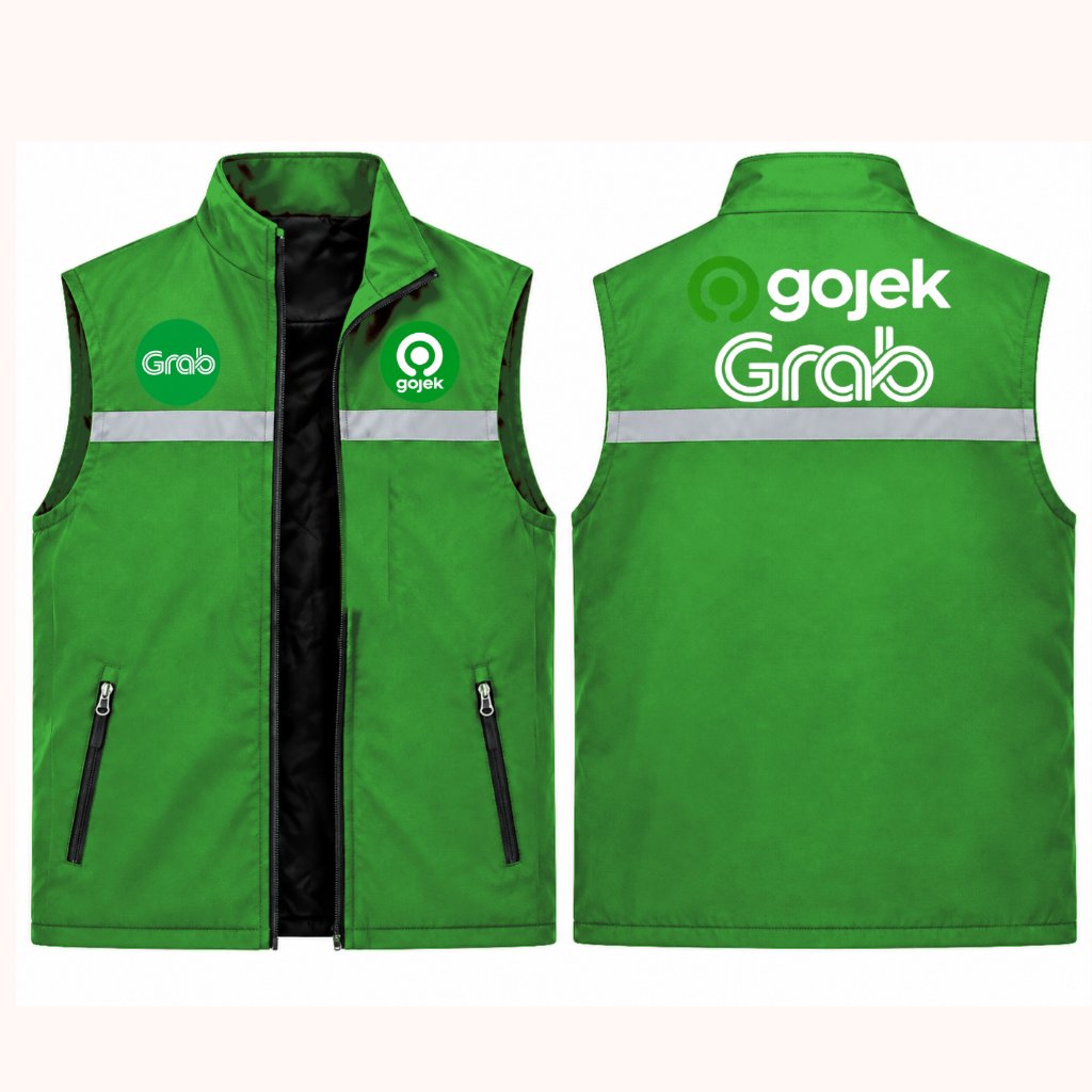 Rompi Ojek Online Grab Gojek | Rompi Grab Gojek Delivery | Rompi Grab Gojek Kurir