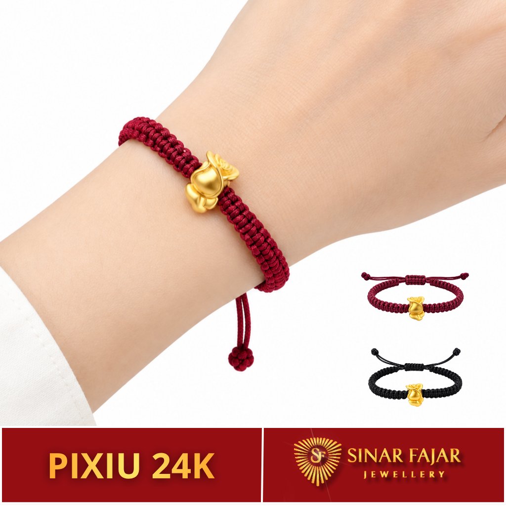 Gelang Tali Pixiu Mawar 999 - Sinar Fajar Jewellery