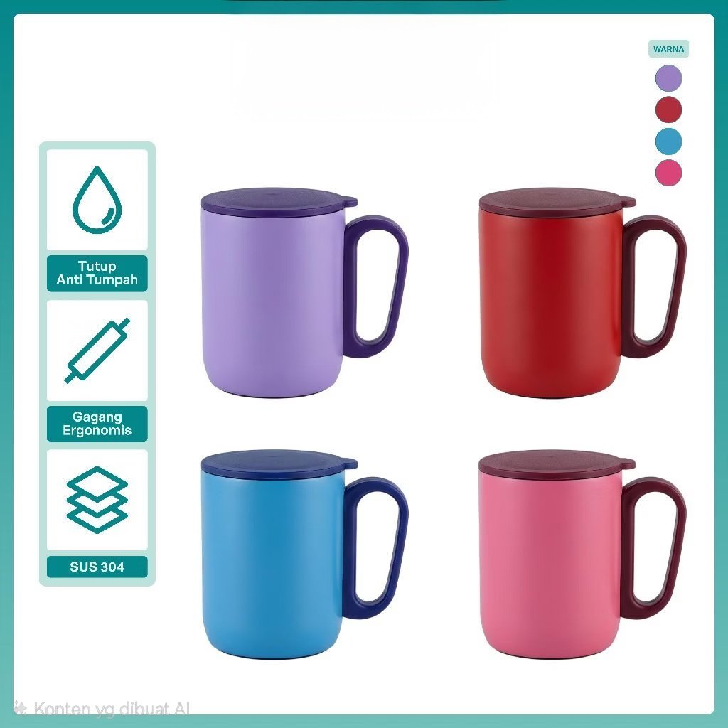 Mug Dubblin polo stainless 220ml / gelas Dubblin hot cool