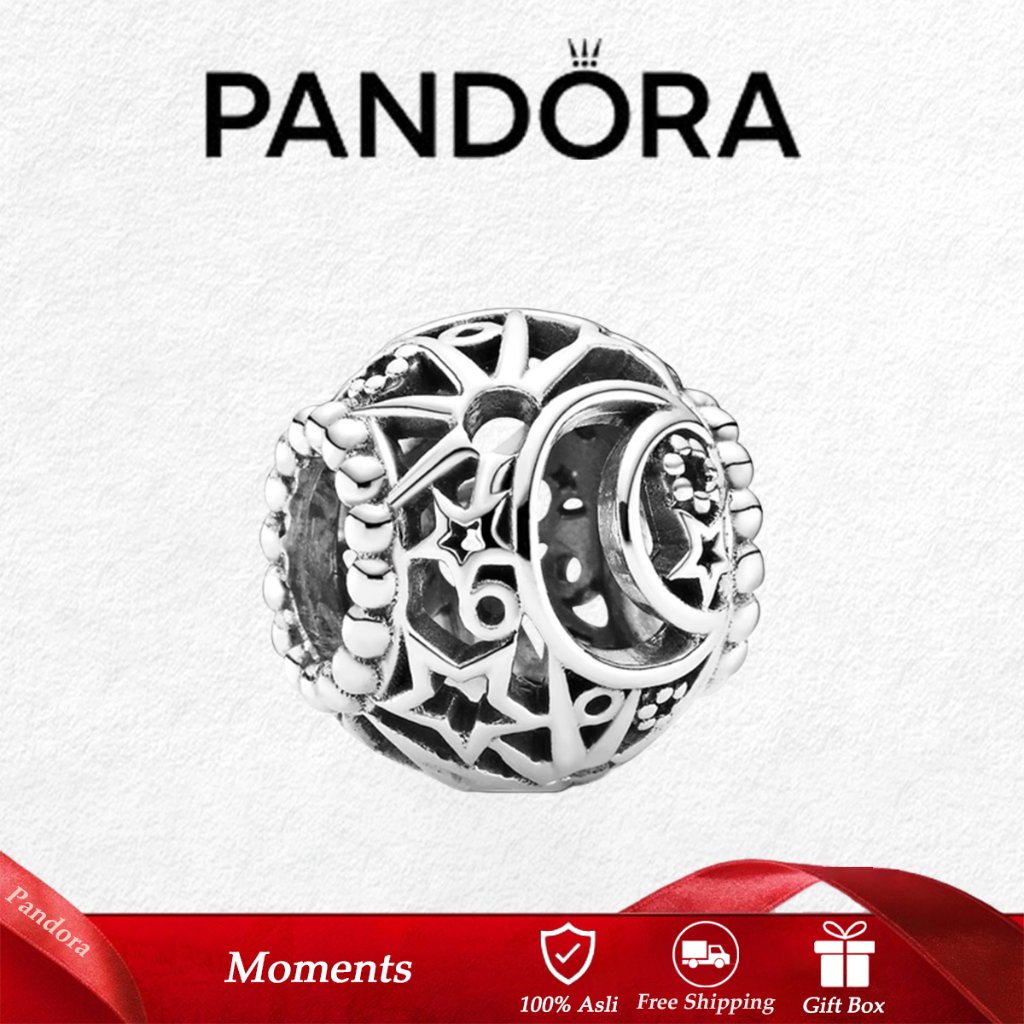 PANDORA Charm Bintang Laut Perak Hati Aksesoris DIY