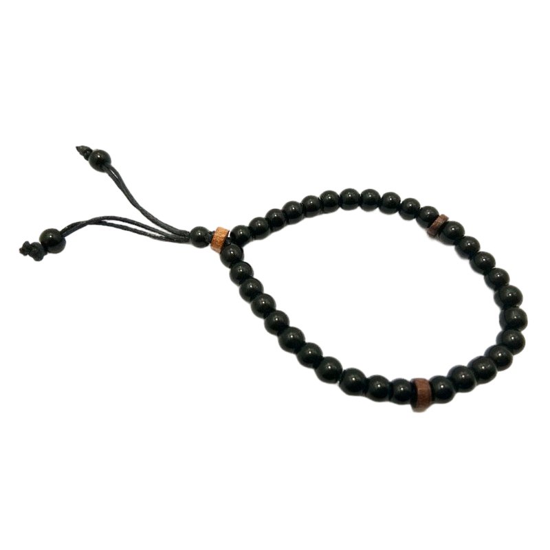 Gelang Batu Giok Hitam 6mm - 33 Butir - Gelang Pria Wanita Elegan