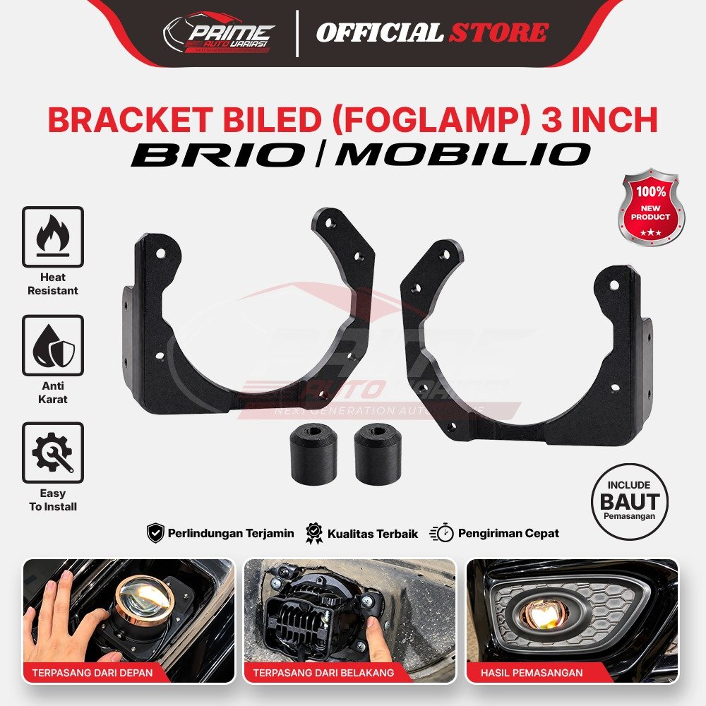 Bracket Foglamp Biled 3inch Brio Mobilio - Bracket Dudukan Foglamp Biled Brio Mobilio