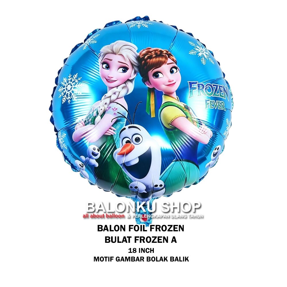 Balon Foil Bulat Frozen Elsa / Balon Frozen / Balon Foil Frozen Bulat