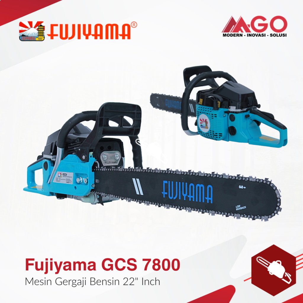 Mesin Gergaji Gasoline Chainsaw 22" Inch FUJIYAMA GCS 7800