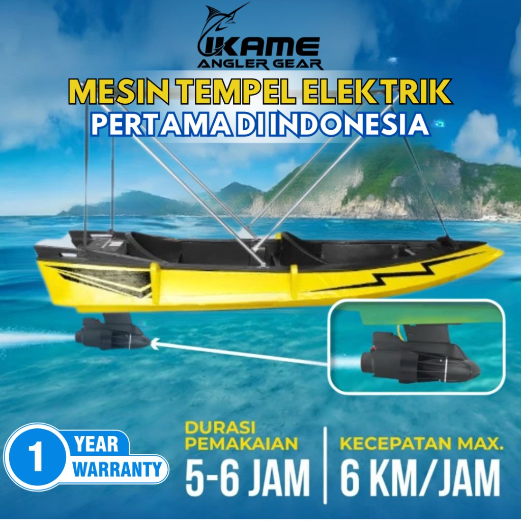 Mesin Tempel Elektrik Ikame 360W/ Baling Baling Listrik Perahu Spons / Mesin Perahu Otomatis/Electri