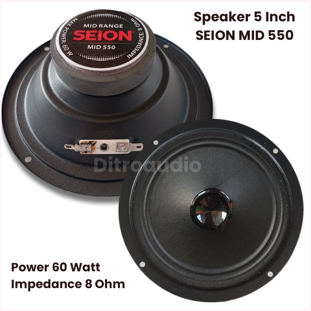 Speaker SEION MID 550 5 Inch Mid Range 60 Watt Impedansi 8 Ohm