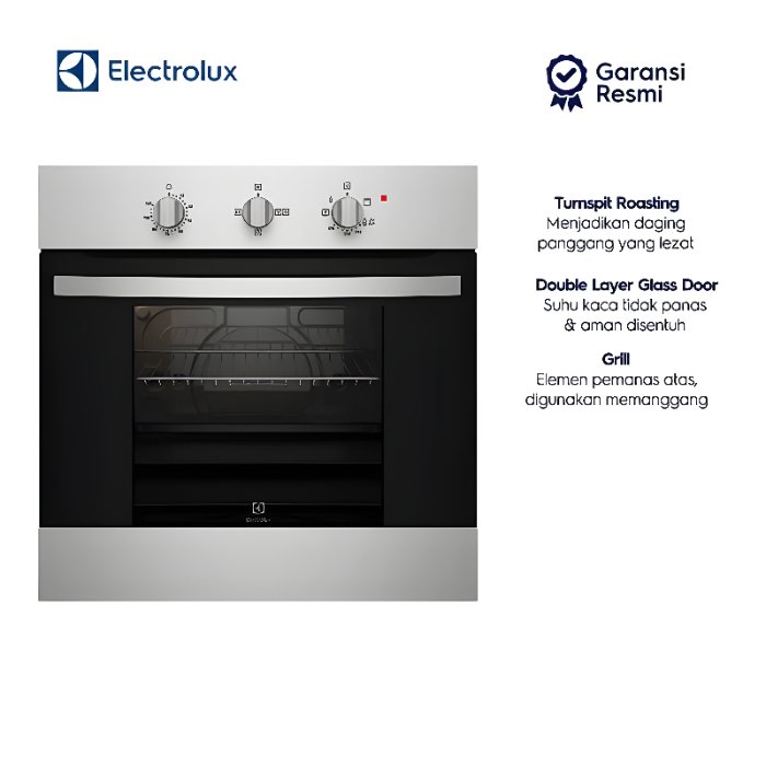 ELECTROLUX EOG1102COX  Oven Tanam Gas UltimateTaste 300 68L garansi resmi