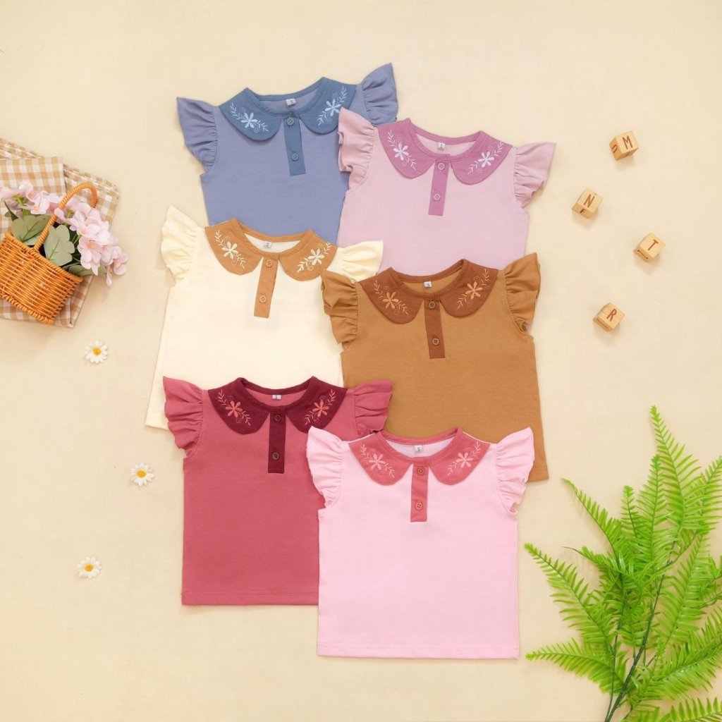 Ibos Kids - Kaos anak perempuan 1-6 tahun Ella Top