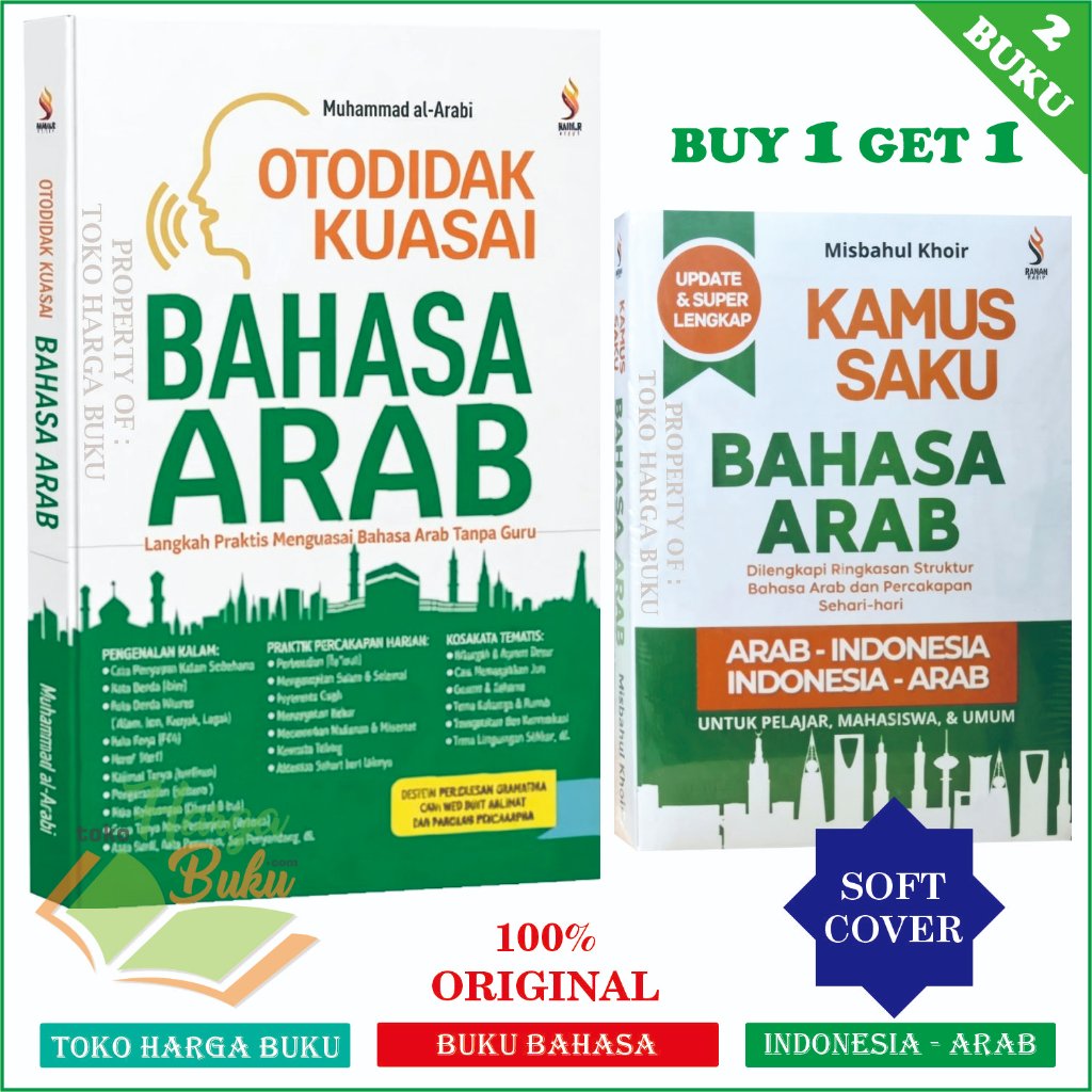 Paket 2 Buku Otodidak Kuasai Bahasa Arab & Kamus Saku Bahasa Arab Langkah Praktis Menguasai Durusul Lughah Tanpa Guru ORIGINAL Ranah Buku