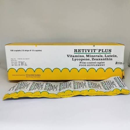 Retivit Plus Tablet isi 10 tablet-Obat untuk memelihara mata & antioksida