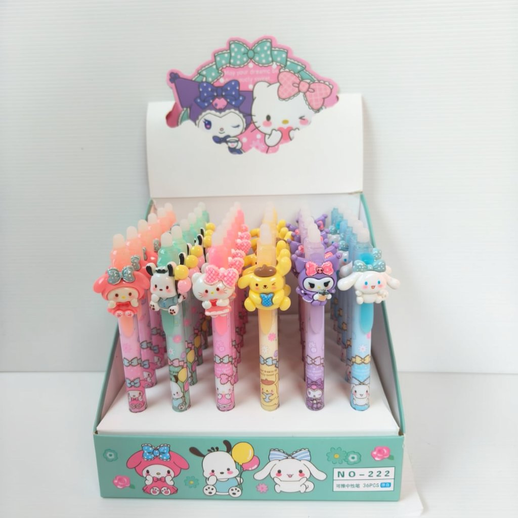 PULPEN GEL CETEK SANRIO KARAKTER/PULPEN GEL CETEK  LUCU/PULPEN LUCU BISA DIHAPUS SANRIO