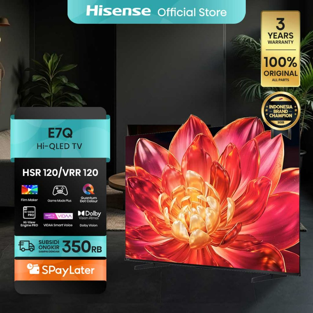 Hisense-TV 43/50/55/65/75/85 Inch 4K QLED E7Q-Smart TV-Quantum Dot Colour-Dolby Vision Atmos-Game Mo