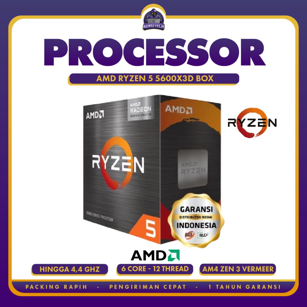 Processor AMD Ryzen 5 5600X3D 3.3 - 4.4 GHz Socket AM4