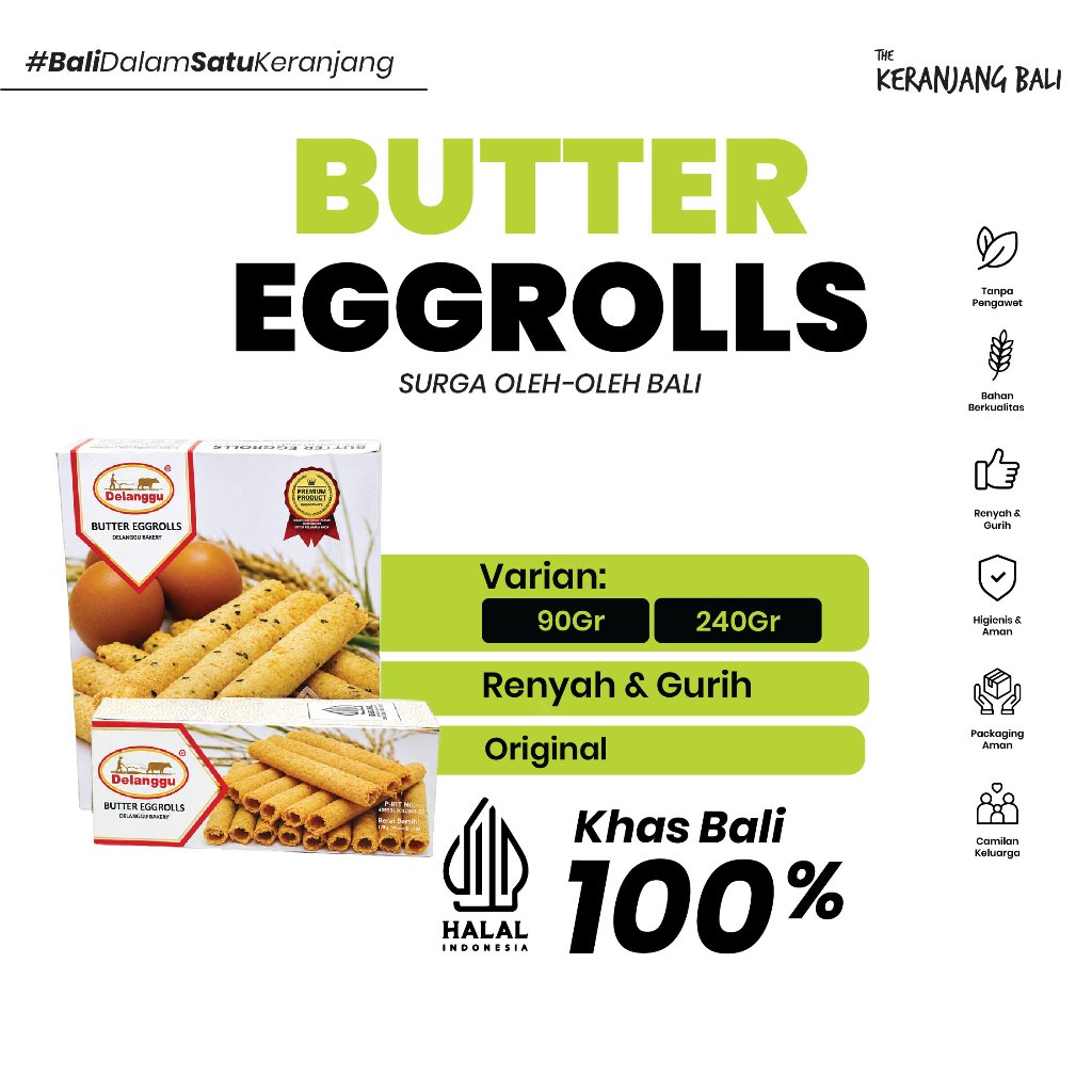 The Keranjang Bali Butter Eggrolls Delanggu Bakery Oleh-Oleh Khas Bali