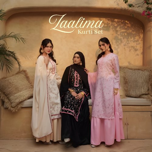 Naarajaan - Zaalima Set Lengkap| Baju Kurti India Pakistan Wanita Premium Busui Friendly | Kurti Ind