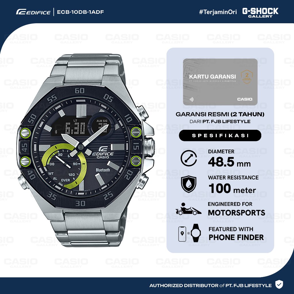 Casio Edifice Jam Tangan Original ECB-10DB-1ADF