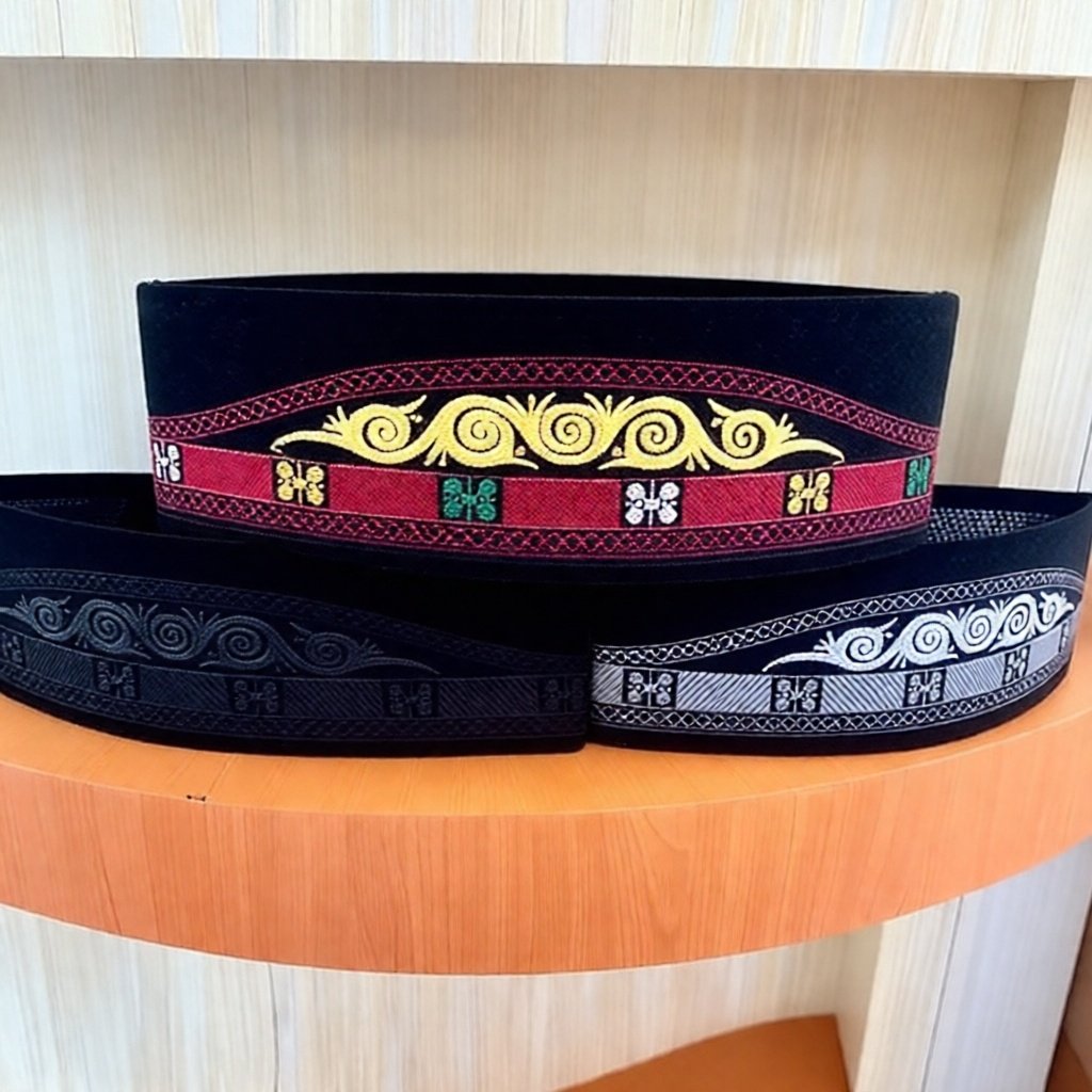 peci aceh tradisional gayo motif kerawang