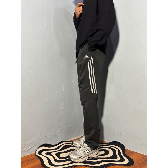 Adidas Trackpants Side 3 Stripes Black Silver Sportwear Reflective Vintage