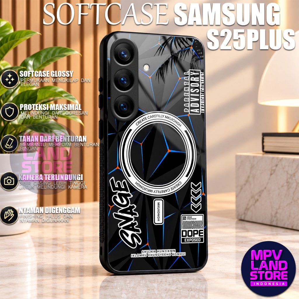 Softcase Glass Akrilik For SAMSUNG GALAXY S25+ / SAMSUNG GALAXY S25 ULTRA Casing Glossy SAMSUNG S25+