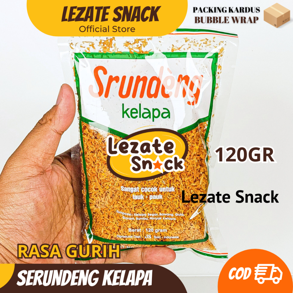

Serundeng Kelapa Asli 120GR Murah Renyah Rasa Manis Pedas Khas Solo / Srundeng Kelapa Kering Gurih SAE Solo Menu Sarapan Lezate Snack SEDAP SNACK