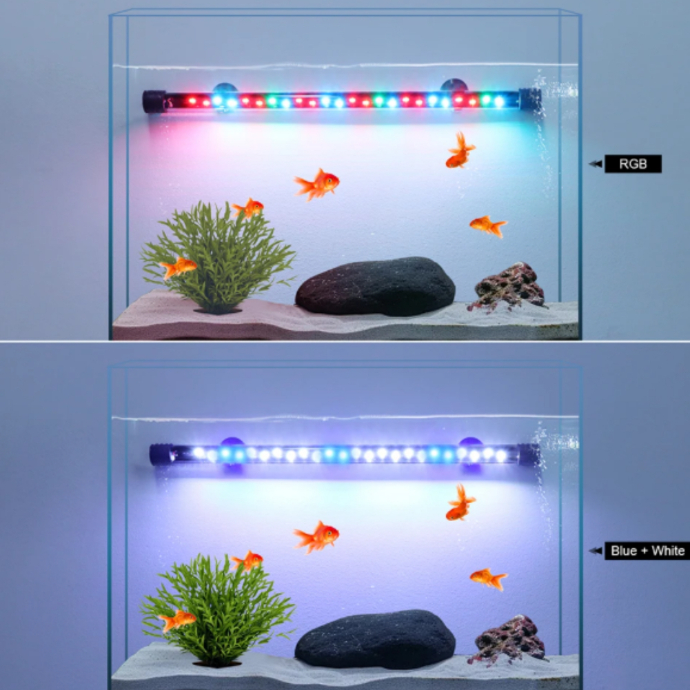 Garansi Promo LED 80CM 3 Mode Warna Lampu Aquarium Kolam Ikan Ganti Warna Dengan Saklar