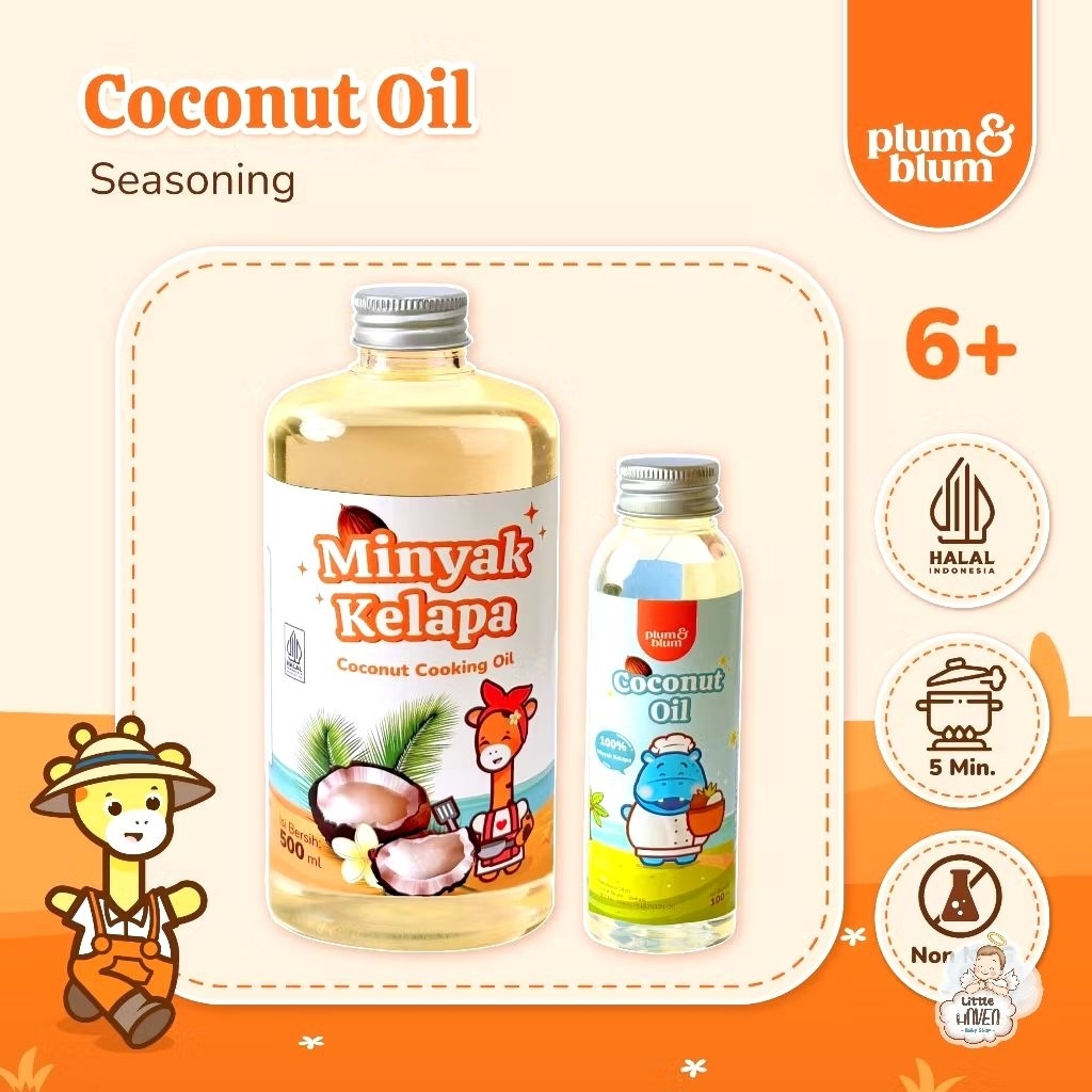 

PLUM & BLUM MINYAK KELAPA COCONUT COOKING OIL 100ml & 500ml