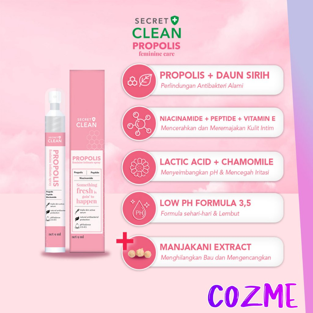 [NOT FOR SALE] SECRET CLEAN Propolis Feminine Intimate Spray 8mL