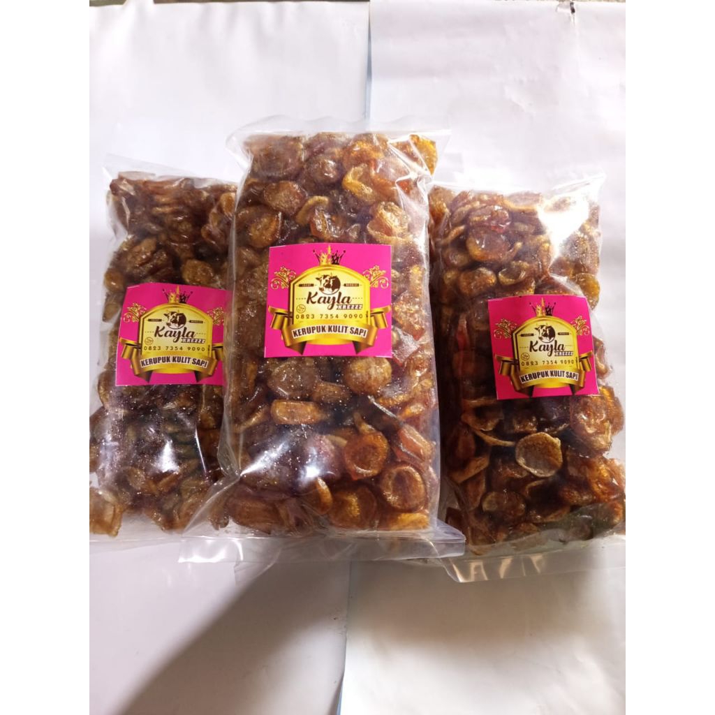 

krupuk kulit sapi asli (krecek) 1kg.