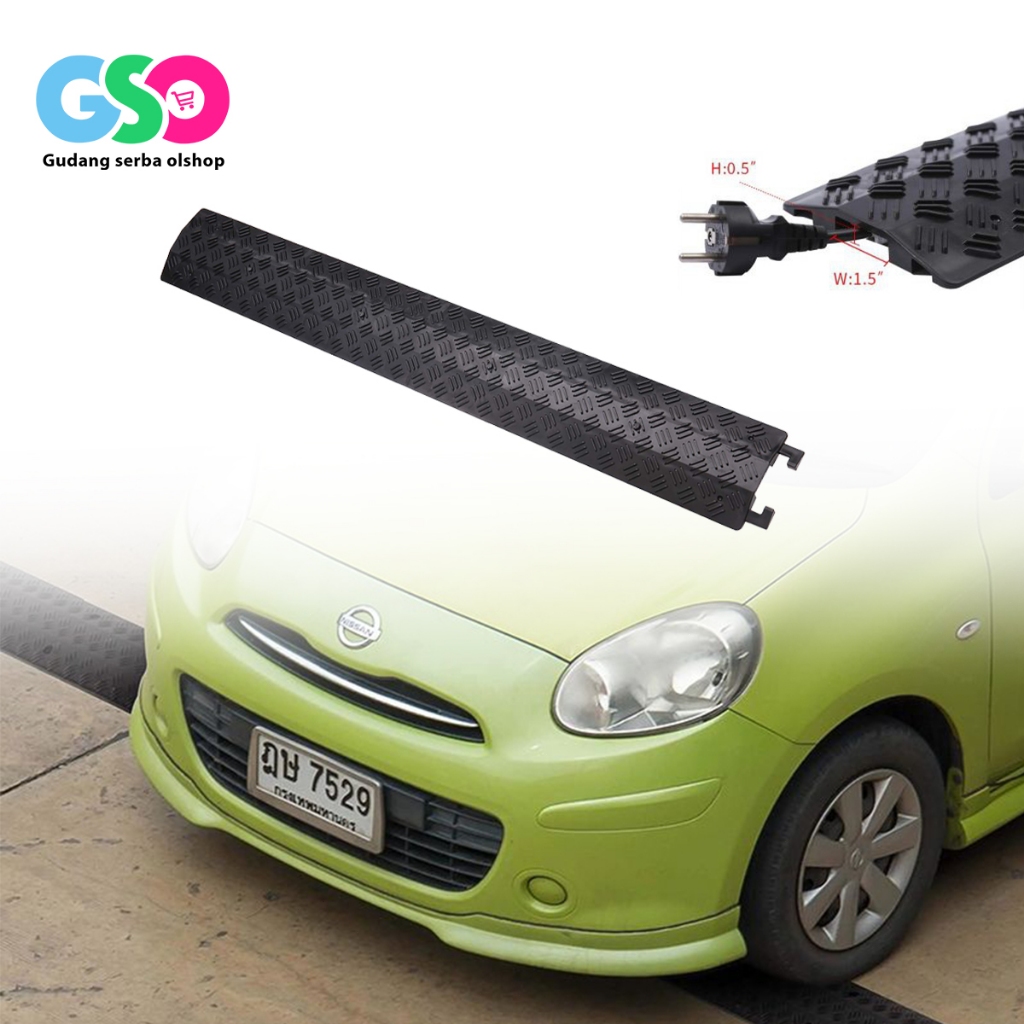 1M Kabel Duct Lantai Hitam Penutup Kabel Lantai Floor Cable Duct Kabel Ducting Lantai