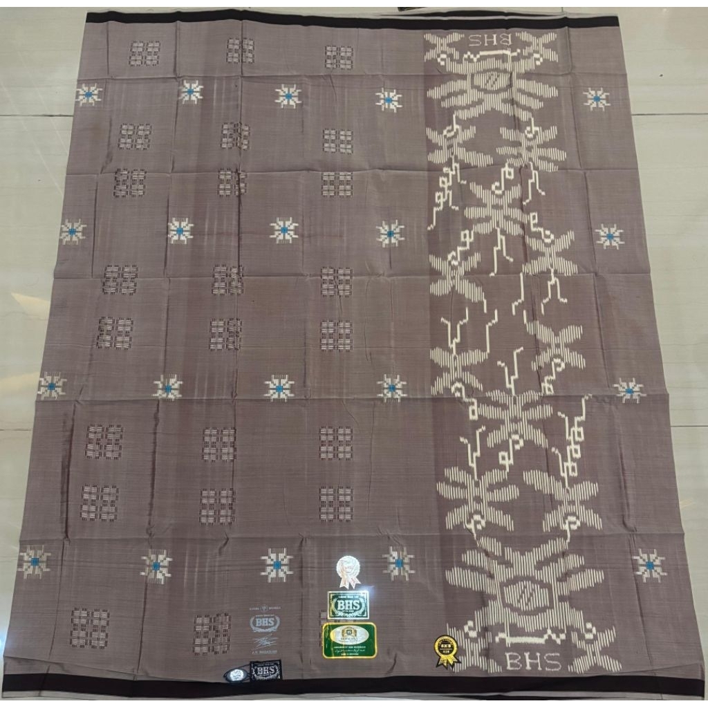 Sarung BHS Spunsilk SKB Silver Full Sutra 210 Songket Timbul ATBM Limited (Bisa COD)
