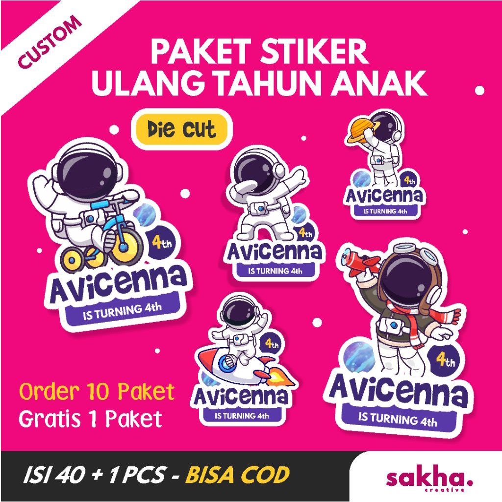 

Stiker Ulang Tahun Anak (Isi 40 + 1) | Stiker Ultah Tema Astronot | Stiker Lucu Tema Astronot | Dekorasi Party Luar Angkasa | Stiker Birthday Anak Tema Astronot | Hiasan Ulang Tahun Lucu Harga Murah