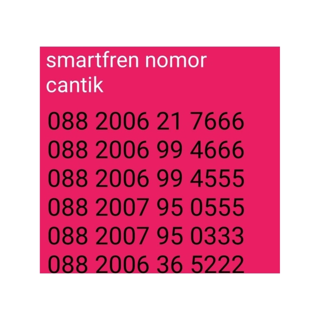 smartfren nomor cantik