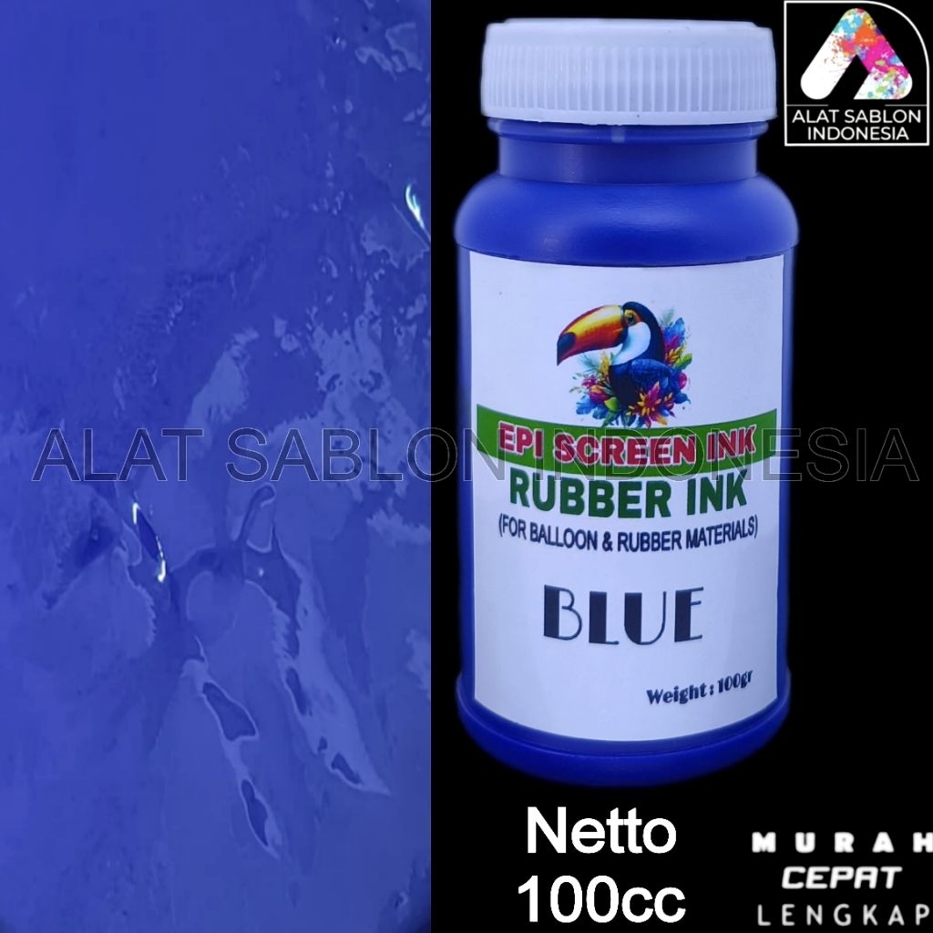 CAT SABLON BALON EPI SCREEN INK BLUE BIRU 100CC