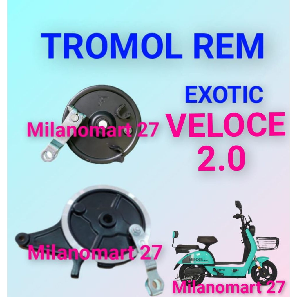 tromol rem exotic veloce 2.0 rumah Kampas rem sepeda listrik exotic veloce 2.0