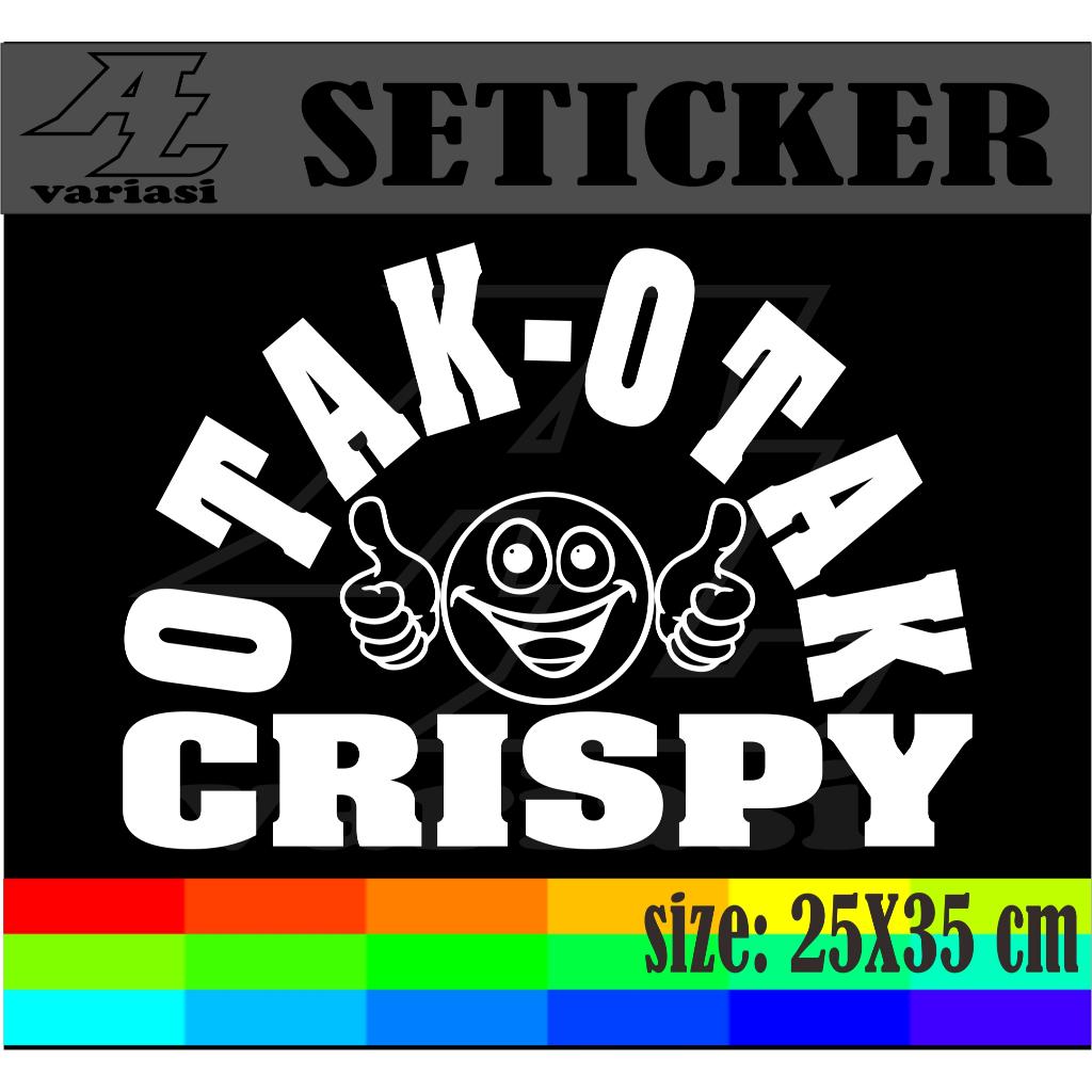 

CUTTING STIKER TEMPELAN NAMA JUALAN OTAK OTAK CRISPY DENGAN MODEL BAGUS UKURAN 25X35 C