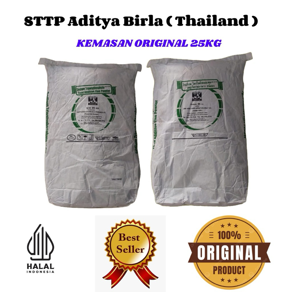 

STTP Aditya Birla Chemicals ( Thailand ) 25kg /Pengenyal/Campuran makanan /Bakso/mie/Dll ORIGINAL 100%