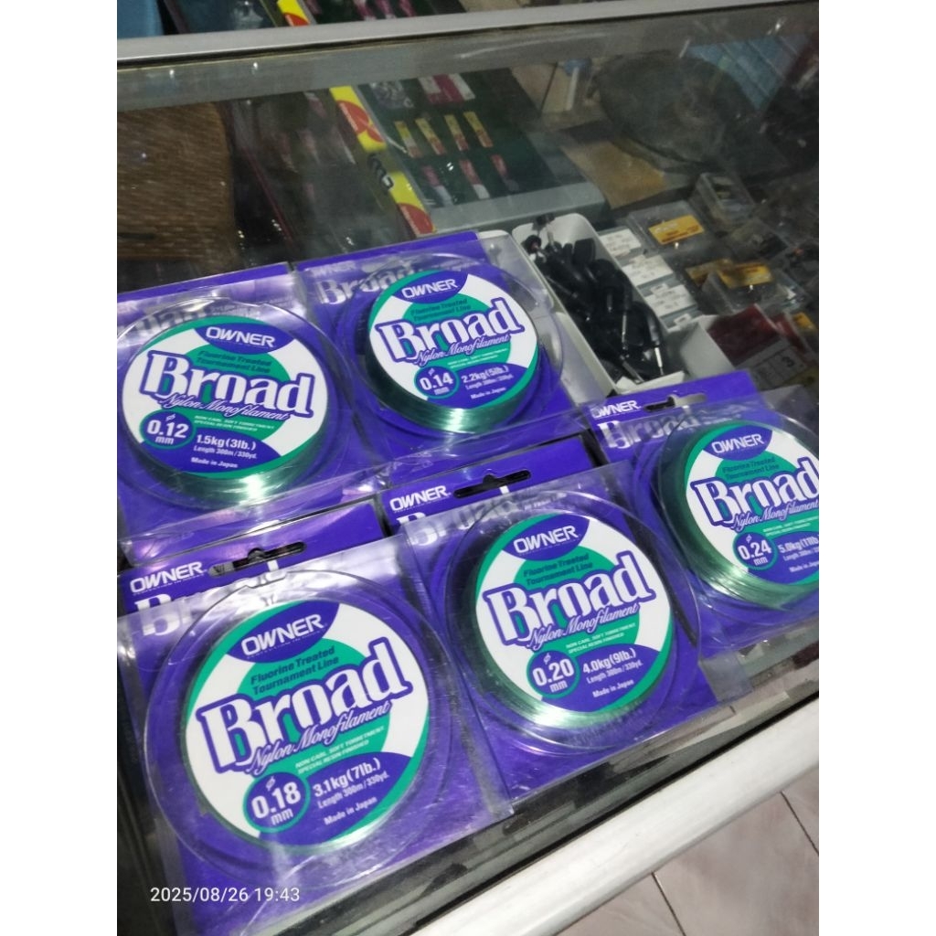 SENAR OWNER BROAD JAPAN ECERAN 1 METER 0.12 SAMPAI 0.40 MM
